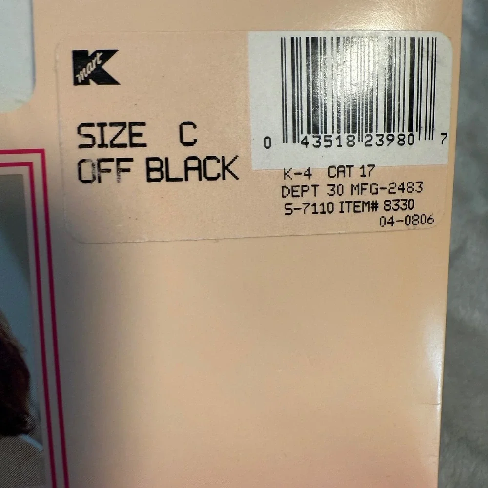 Vintage Jaclyn Smith Bodyshaper Pantyhose Off Black CD Size C‎ Kmart NIP